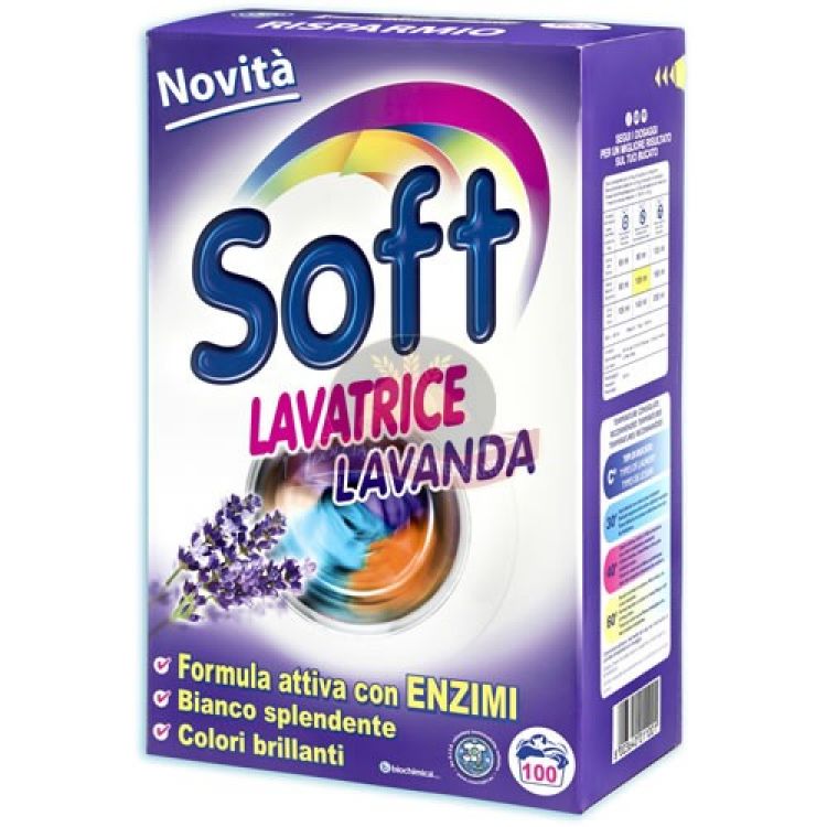 Soft detersivo in polvere per lavatrice freschezza di lavanda