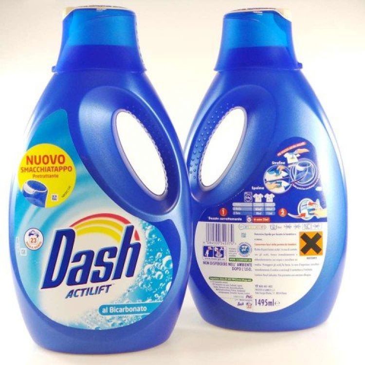Dash lavatrice detersivo liquido con bicarbonato 18 lavaggi Lavaggio lavatrice con bicarbonato
