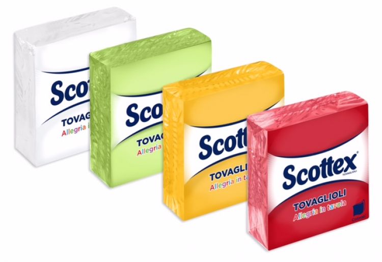 Scottex tovaglioli colorati 2 veli - 33x33cm