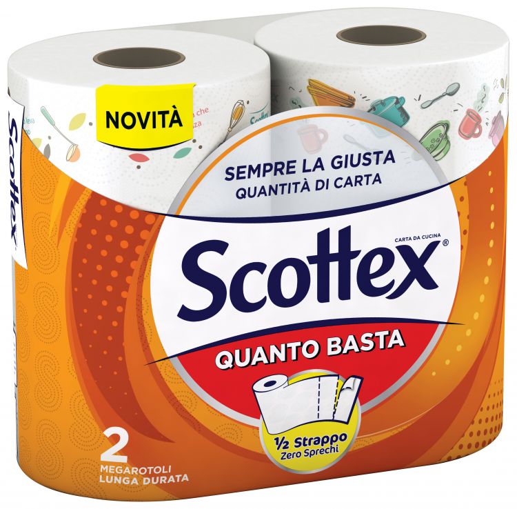 Scottex asciugatutto quanto basta 1/2 strappo - 2 rotoli