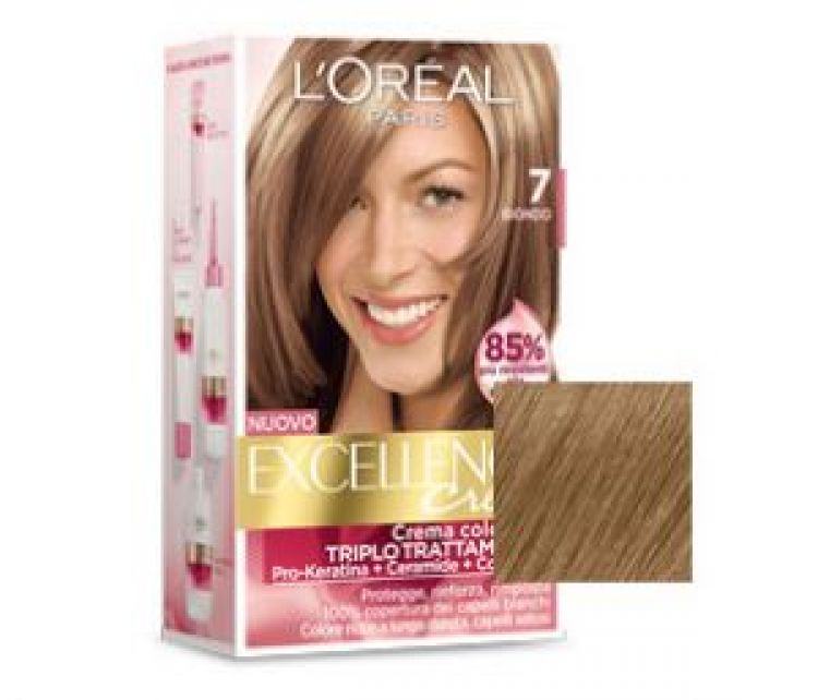 Loreal Excellence Creme 7 Biondo Tintura Per Capelli