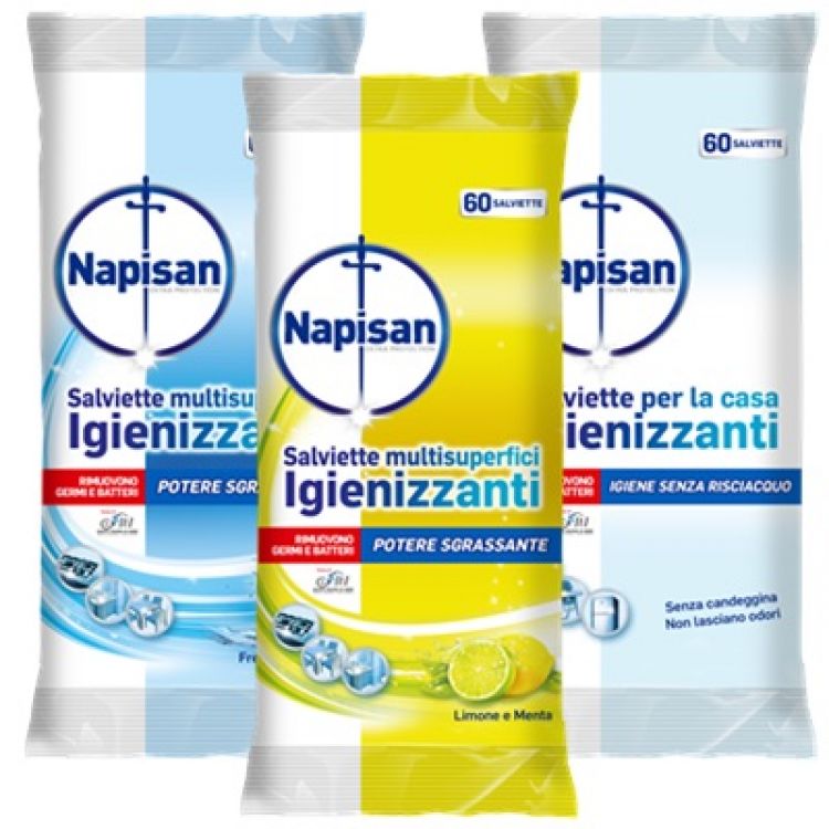 Napisan Salviette Disinfettanti Sgrassanti Al Limone - 5 Pacchi Da 80 | Biodegradabili E Compostabili Per Pulizia Casa - Foto 7