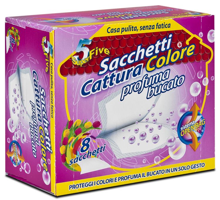 Superfive catturacolore 8sacc. | TuttoDetersivi.it