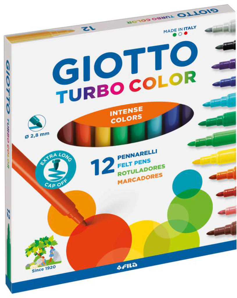 Giotto pennarelli turbo color - 12 colori