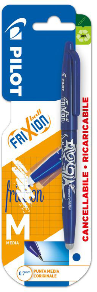 Pilot 006794 Frixion Clicker - Penna Gel Azzurra A Sfera A Scatto Cancellabile Ricaricabile 05mm