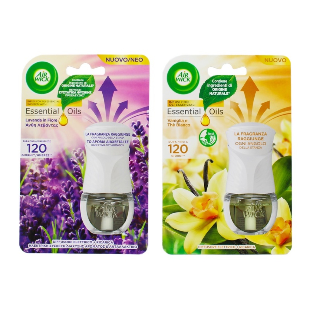 Air wick diffusore elettrico completo lavanda o vaniglia - 1pz