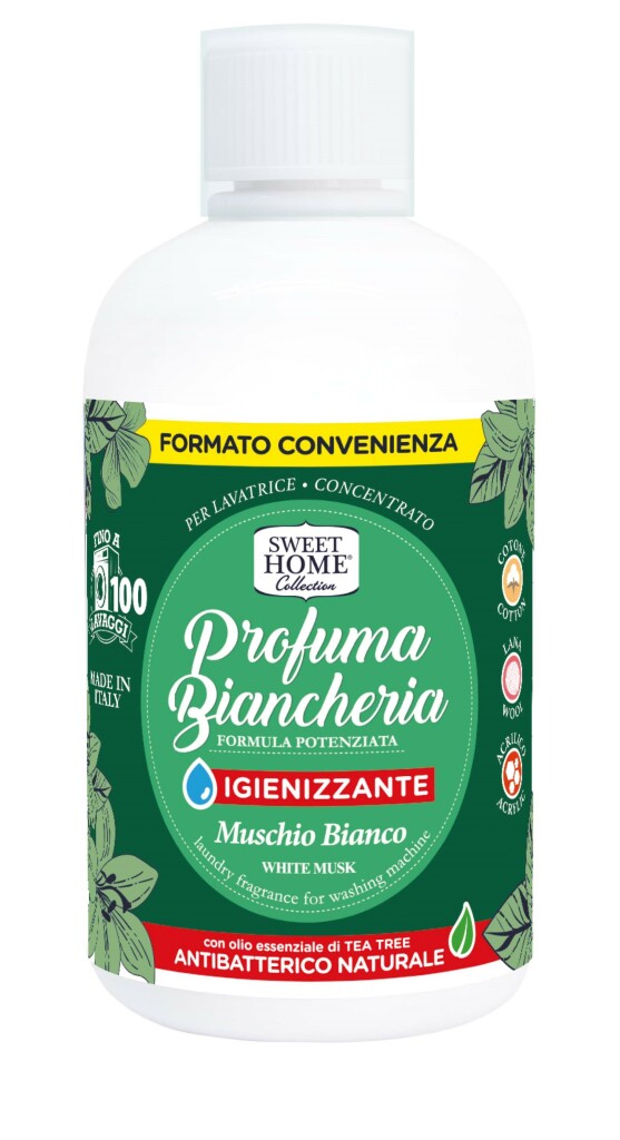 Sweet home profuma biancheria igienizzante muschio bianco - 500ml