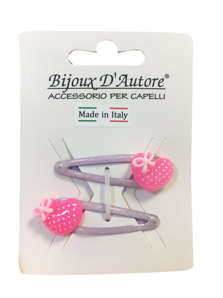BIJOUX D'AUTORE Clic Clac Metallo Cuore - colori assortiti