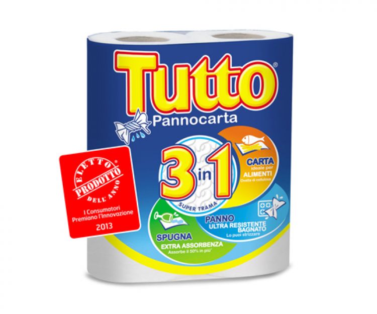 Tutto pannocarta asciugatutto 3 in 1 supertrama - 2 rotoli