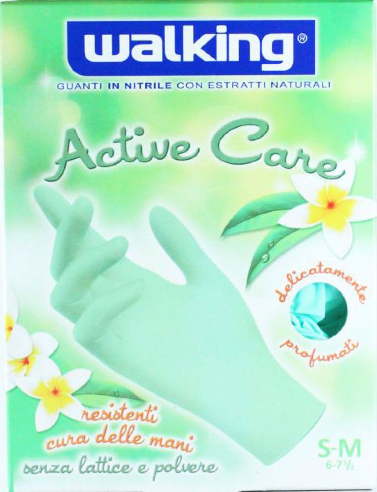 Walking Guanti Nyte Nitrile Taglia L - Confezione Da 100 Pezzi - Guanti Monouso Resistenti