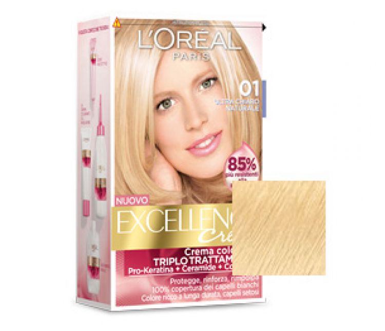 Loreal Excellence Creme 01 Ultra Chiaro Naturale Tintura Per Capelli