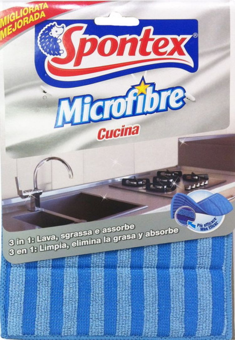 Superficie Delicate Panni In Microfibra Spontex Mosaik - 30x40 Cm, Confezione Da 2 (3 Pezzi Cadauno), Multiuso Spontex Extra - Foto 9