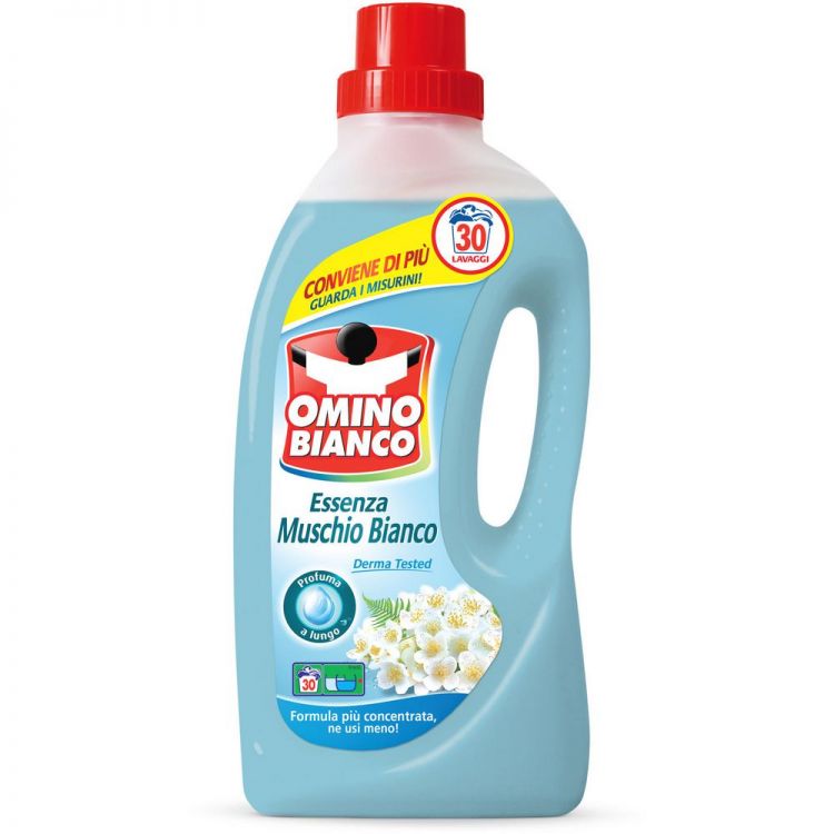 Omino bianco detersivo lavatrice concentrato essenza muschio bianco 26  lavaggi - 1950ml