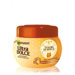 GARNIER Ultra Dolce Tesori di Miele Maschera Ricostituente Capelli Fragili che si Spezzano - 300ml