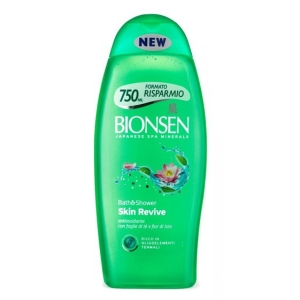 BIONSEN Bagnoschiuma Skin Revive con Foglie di Tè e Fiori di Loto - 750ml