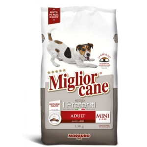 MIGLIOR CANE I Preferiti Adult Mini con Manzo per Masticazione Facilitata - 1,5kg