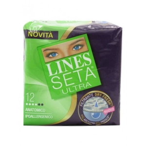 LINES Seta Ultra Assorbente Anatomico Ipoallergenico - 12pz