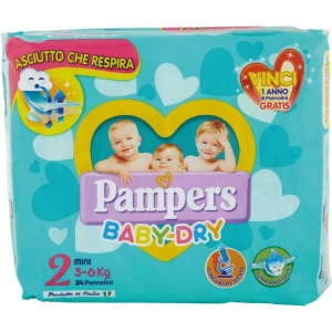 PAMPERS Baby Dry 2 Pannolini Mini (3-6 kg) - 24pz