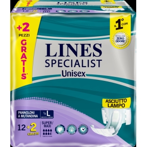 LINES Specialist Pants per Incontinenza Super Maxi...