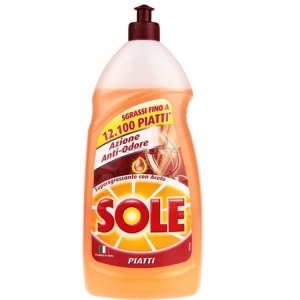SOLE Piatti Odor Stop Detersivo Liquido con Aceto - 1100 ml