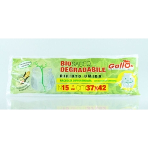GALLO Sacco Biodegradabile Umido 37x42cm - 15pz