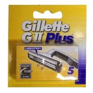 GILLETTE GII Plus Lame Bilama Ricarica per Rasioio - 5pz