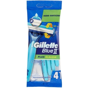 GILLETTE Slalom Plus Blue II Rasoi Bilama Pelli Sensibili - 4pz