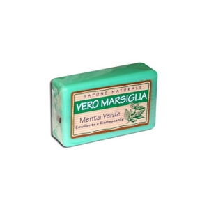 VERO MARSIGLIA Sapone Solido Naturale Menta Verde Emolliente Rinfrescante - 150gr