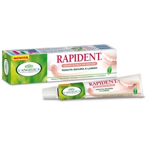 ERBORISTERIA L'ANGELICA Rapident Adesivo in Pasta per Dentiere Tenuta Sicura a Lungo - 40ml