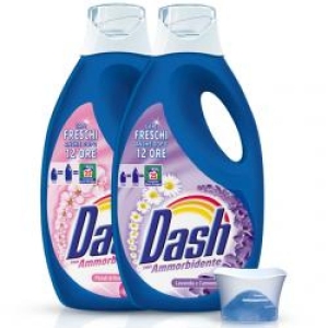 DASH Detersivo Liquido con Ammorbidente Petali di Rosa e Fiori di Ciliegio - 23 lavaggi