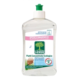 L'ALBERO VERDE Detersivo Concentrato Piatti Pelli Sensibili - 500ml