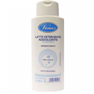 VENUS Latte Detergente Addolcente Deterge e Idrata Viso e Occhi per Tutti i Tipi di Pelle - 200ml