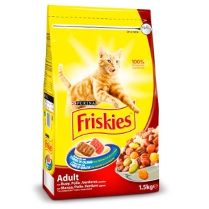 FRISKIES Adult  Carne di Qualità 100% Complete Nutrition Manzo Pollo e Verdure - 1,5kg
