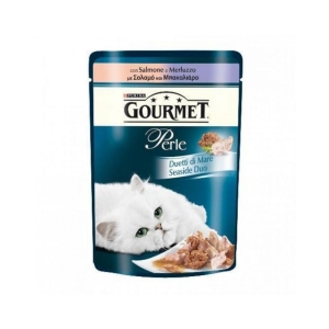 GOURMET Perle Duetto di Carne con Salmone e Merluzzo - 85gr