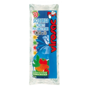 VIROSAC Sacco Frigo Sacchetti per Congelatore Confezione Convenienza 40x50cm - 30pz