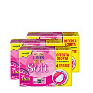 LINES Seta Soft con Ali Assorbenti - 16+4pz