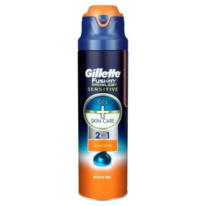 GILLETTE Fusion Proglide Sensitive Gel+Crema 2in1 Active Sport Gel da Barba - 300ml