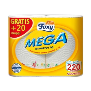 FOXY Mega Asciugatutto Decorati - 2 rotoli