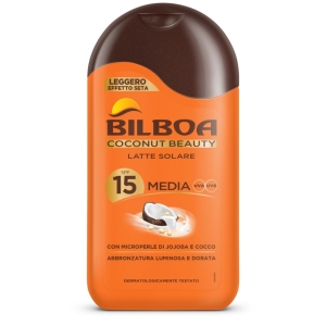 BILBOA Coconut Beauty Latte Solare con Micro-perle di Olio e Cocco Protezione Media 15 - 200ml