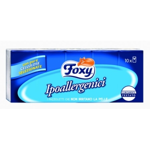 FAZZOLETTI FOXY IPOALLERGENICI 10 PEZZI