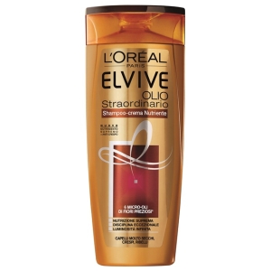 L'OREAL Elvive Olio Straordinario Shampoo-Crema Nutriente per Capelli Molto Secchi Crespi e Ribelli - 250ml