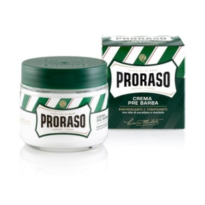 PRORASO Crema Pre Barba Rinfrescante e Tonificante con Olio di Eucalipto e Mentolo in Vaso - 100ml