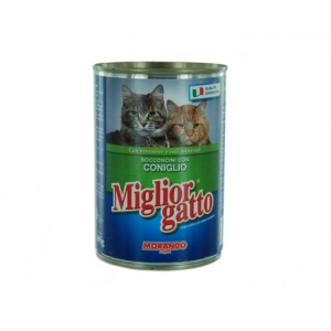 MIGLIOR GATTO Lattina Bocconcini Coniglio Vitamine e Sali Minerali- 400gr