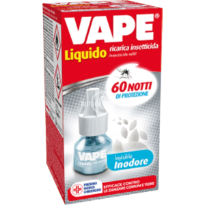 VAPE Liquido Invisibile e Inodore Ricarica Insetticida - 60 notti 