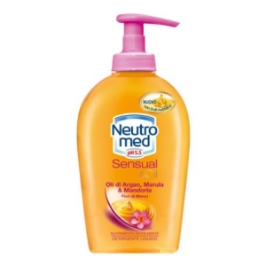 NEUTROMED Sapone Liquido pH 5.5 Sensual & Oil con Olii di Argan Marula e Mandorla Fiori di Monoi - 300ml