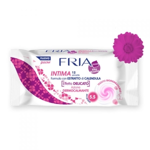 FRIA Salviette Intime Formula con Estratto di Calendula Effetto Delicato Azione Dermocalmante - 12pz