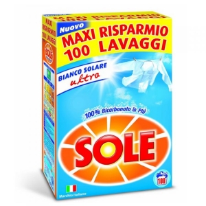 SOLE Detersivo in Polvere con Bicarbonato- 100 Lavaggi