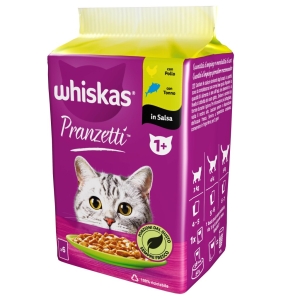 WHISKAS Pranzetti in Salsa con Pollo e Tonno - 6*50gr