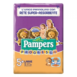 PAMPERS Progressi 5+ Pannolini Large Junior (13-27 kg) - 20pz
