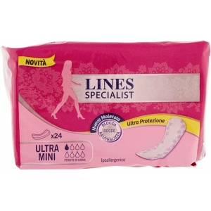LINES Specialist Pannolini Ultra Mini Perdite Leggere con Spondine Laterali - 24pz